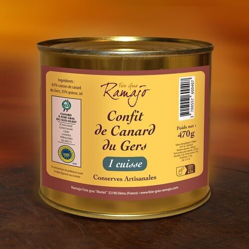 Duck confit IGP Gers 1 leg 470g