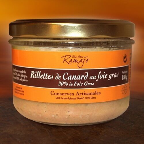 Duck rillettes with foie gras 180g