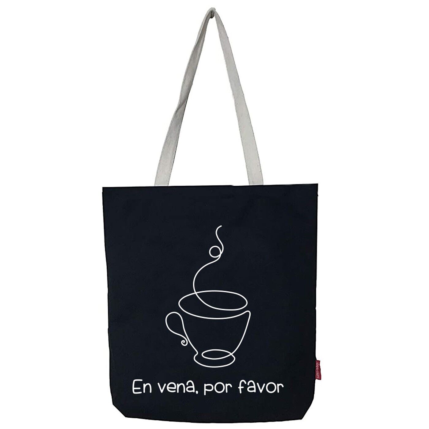 Borsa tote, 100% cotone, modello "In vena, per favore"