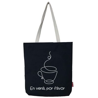 Tote bag, 100% cotton, model "In vein, please"