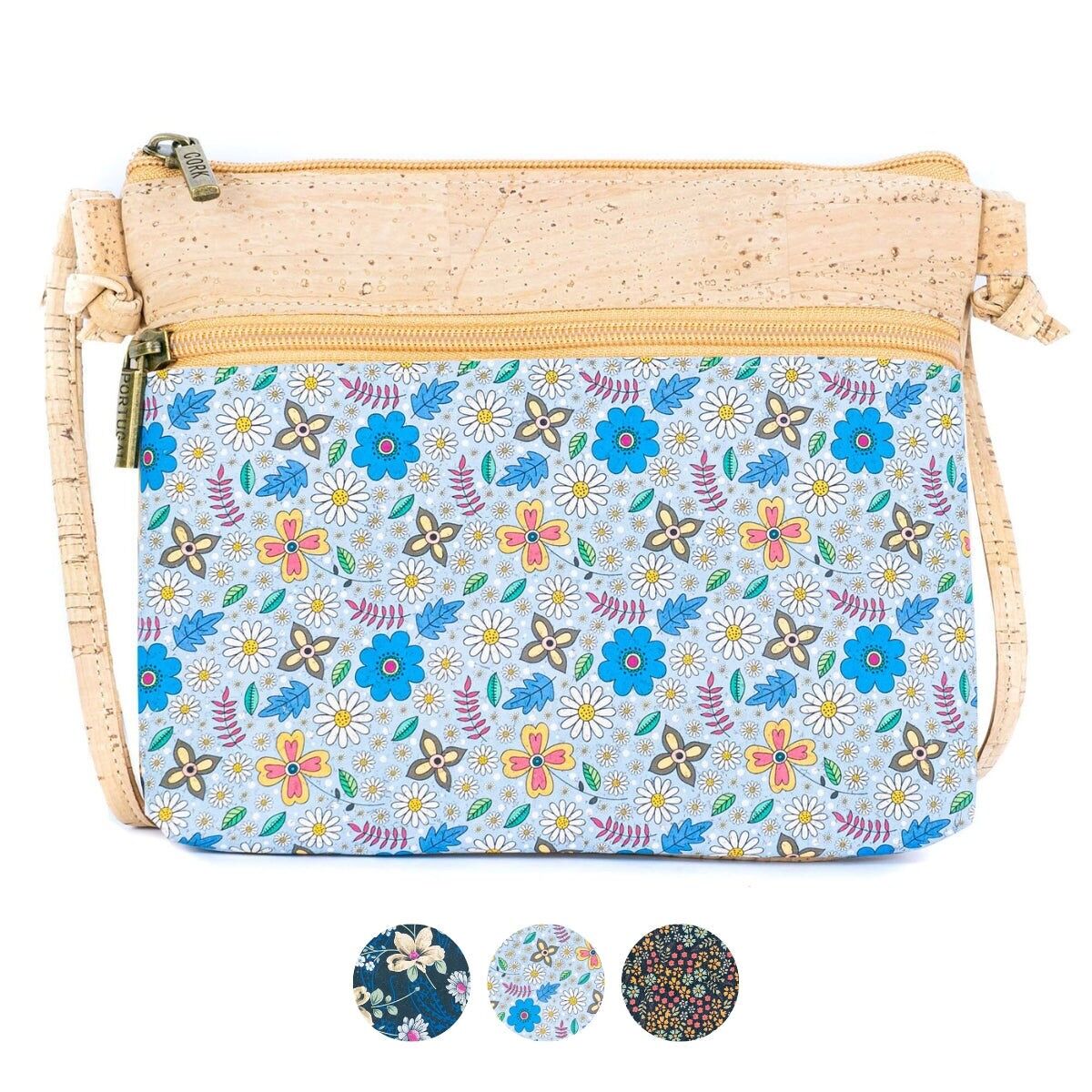 Kork-Umhängetasche mit Blumenmuster BAGP-322