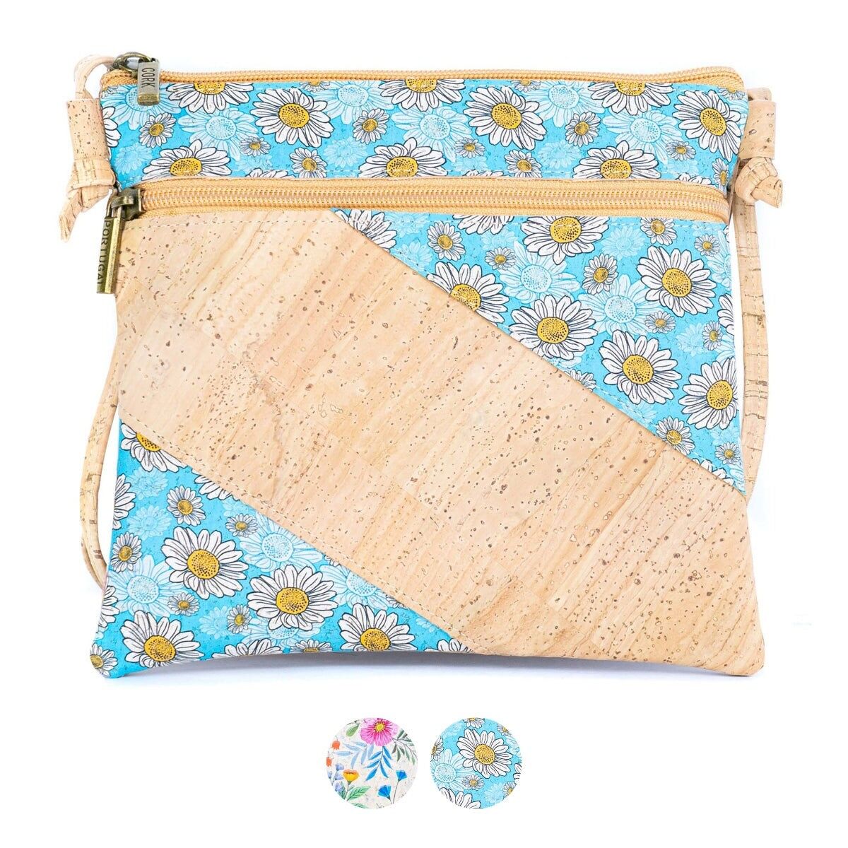 Diagonal Patch Cork Crossbody Bag BAGP-324