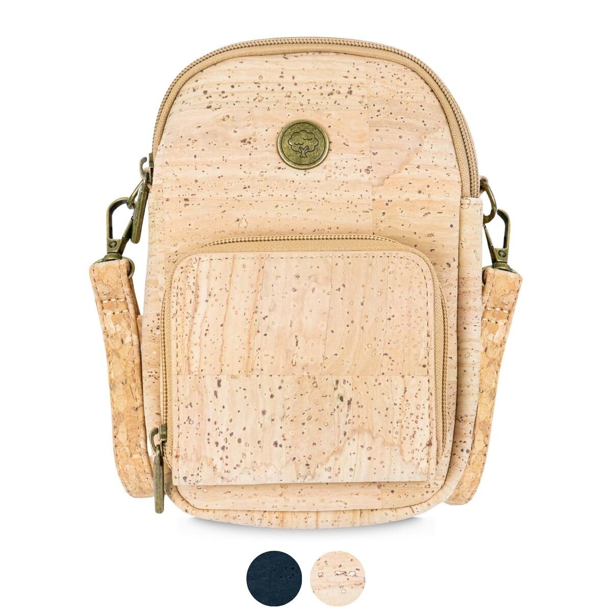 Kork-Umhängetasche mit Vordertasche BAG-2362