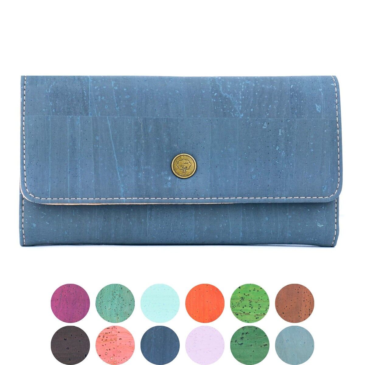 Lange Damen-Geldbörse aus Naturkork, Modell BAG-2351