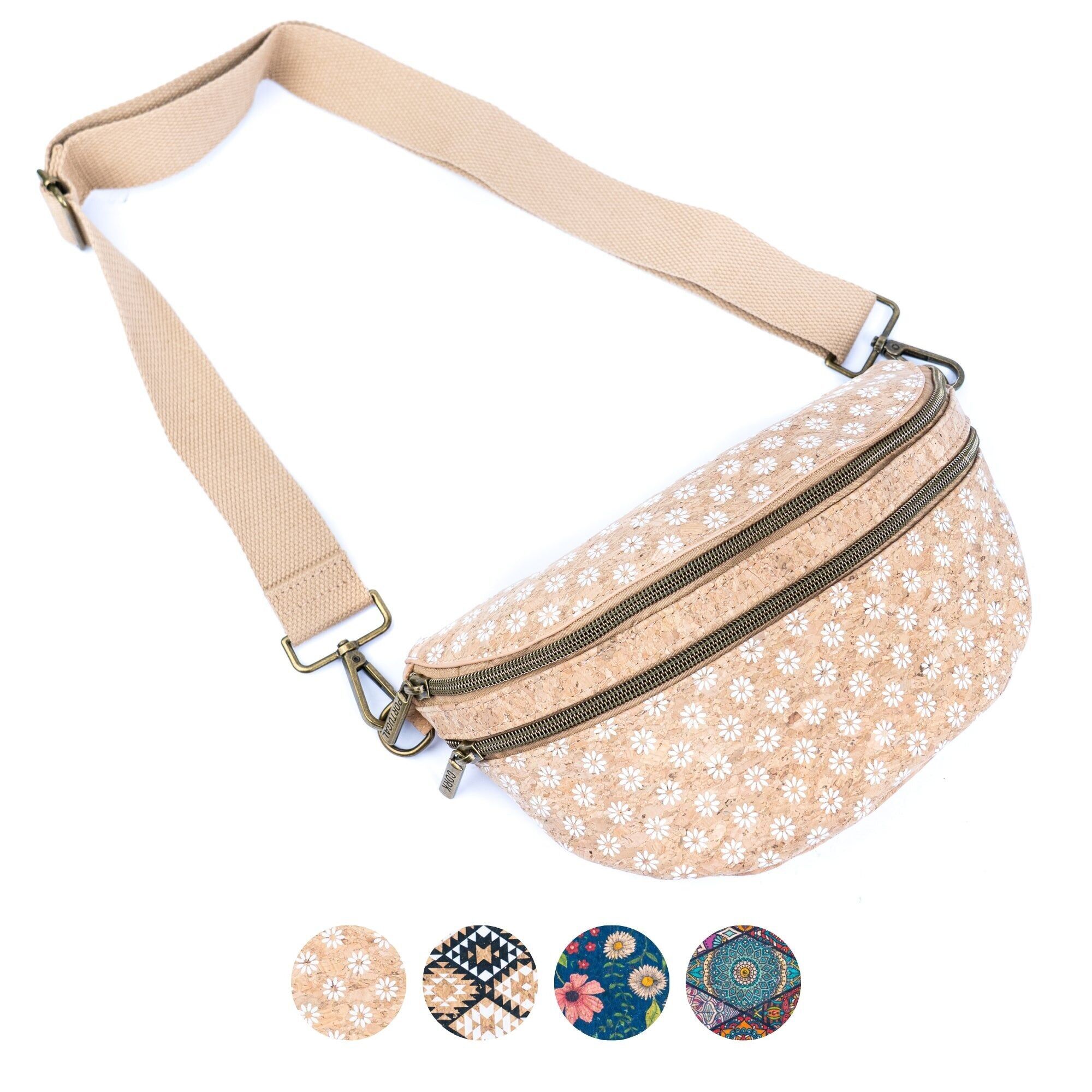 Kork-Bauchtasche mit Doppelreißverschluss BAG-2379