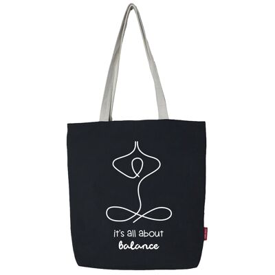 Tote bag, 100% coton, modèle "It's all about equilibre"