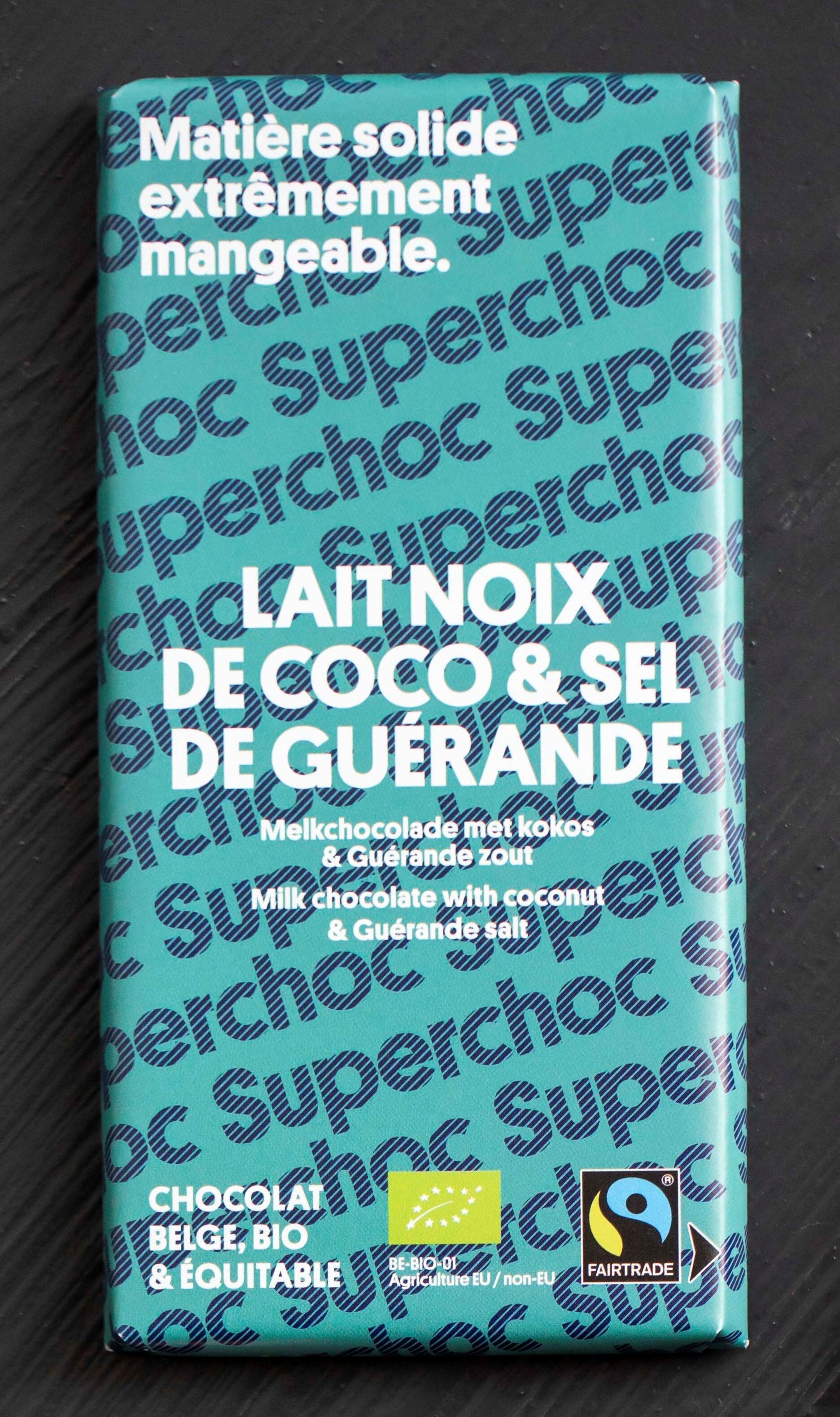 Barra de chocolate con leche de coco y sal de Guérande