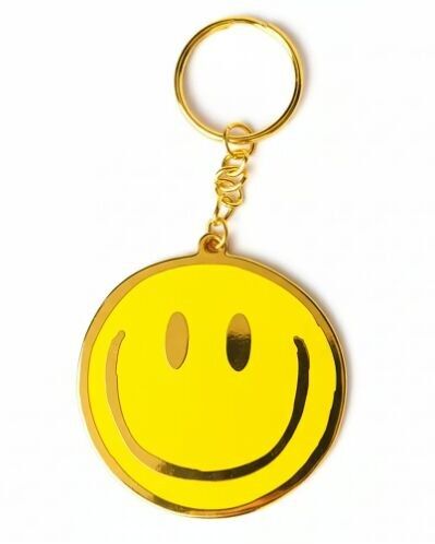 Smiley Keychain gold plated- a smile on your key ring