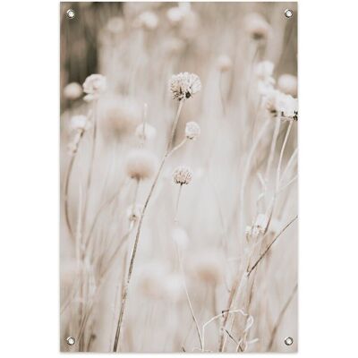 Poster da giardino con campo di fiori secchi (60x90 cm)