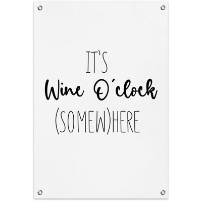 It's Wine O'clock (Somew)here Gartenposter (60x90cm)