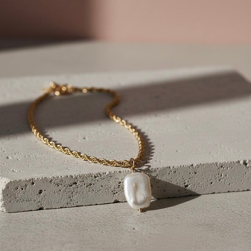 AURORA - Collana con perle barocca