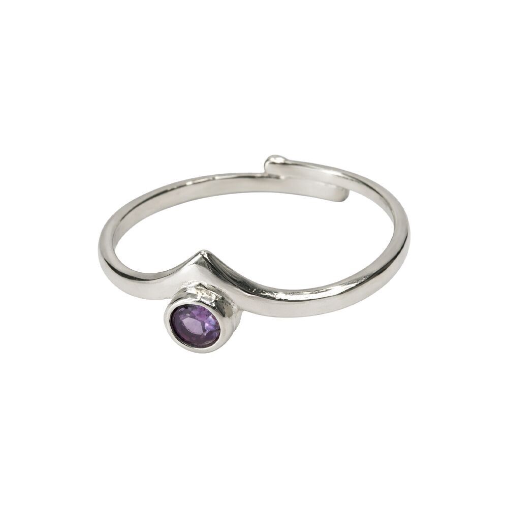 Anillo ajustable bañado en plata (#31)