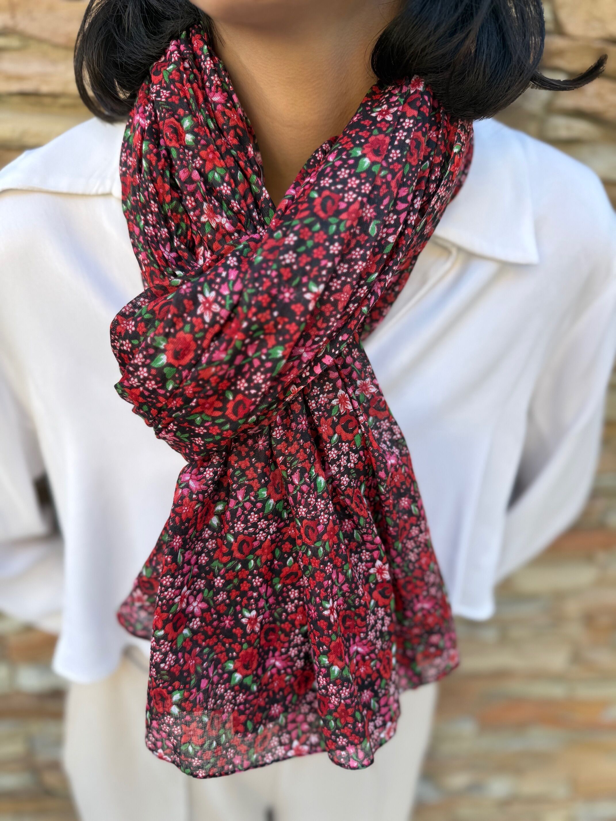 Liberty print women's scarf, 100% natural cotton