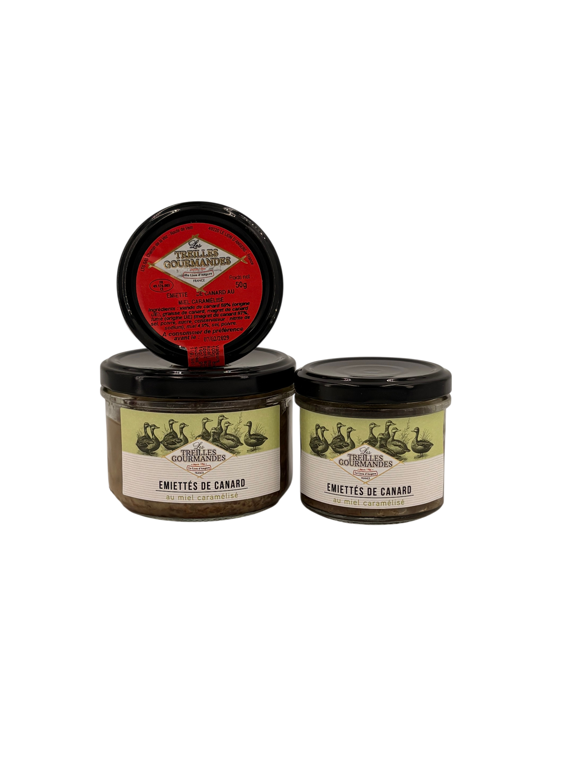 Canned shredded duck with caramelized honey