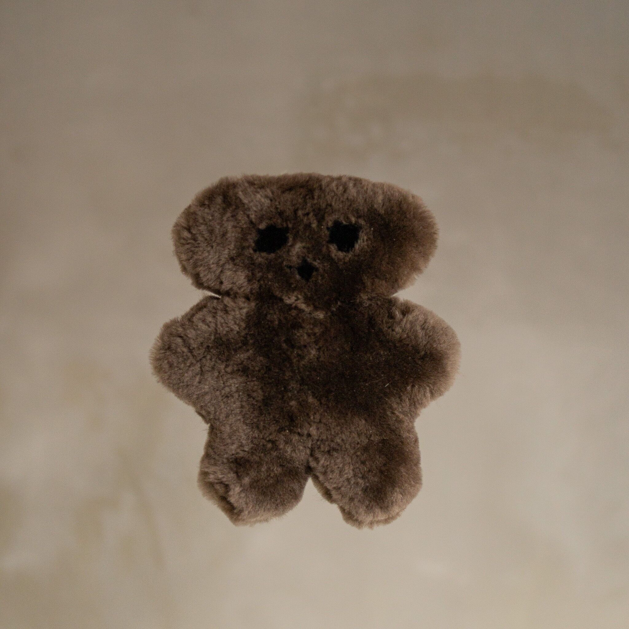 Neighbor Bear - Merino Sheepskin Soft Toy - Brown - Small
