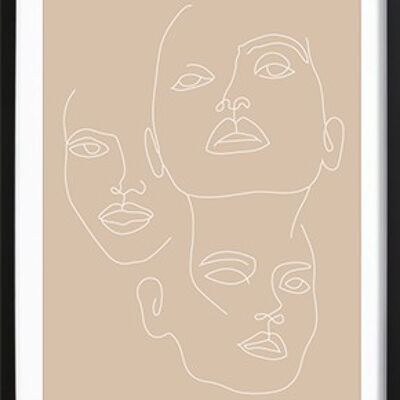 Abstract Faces Poster