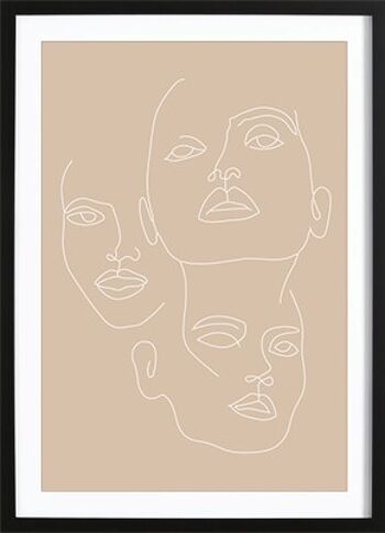 Affiche de visages abstraits 1