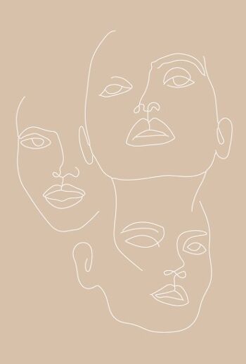 Affiche de visages abstraits 2