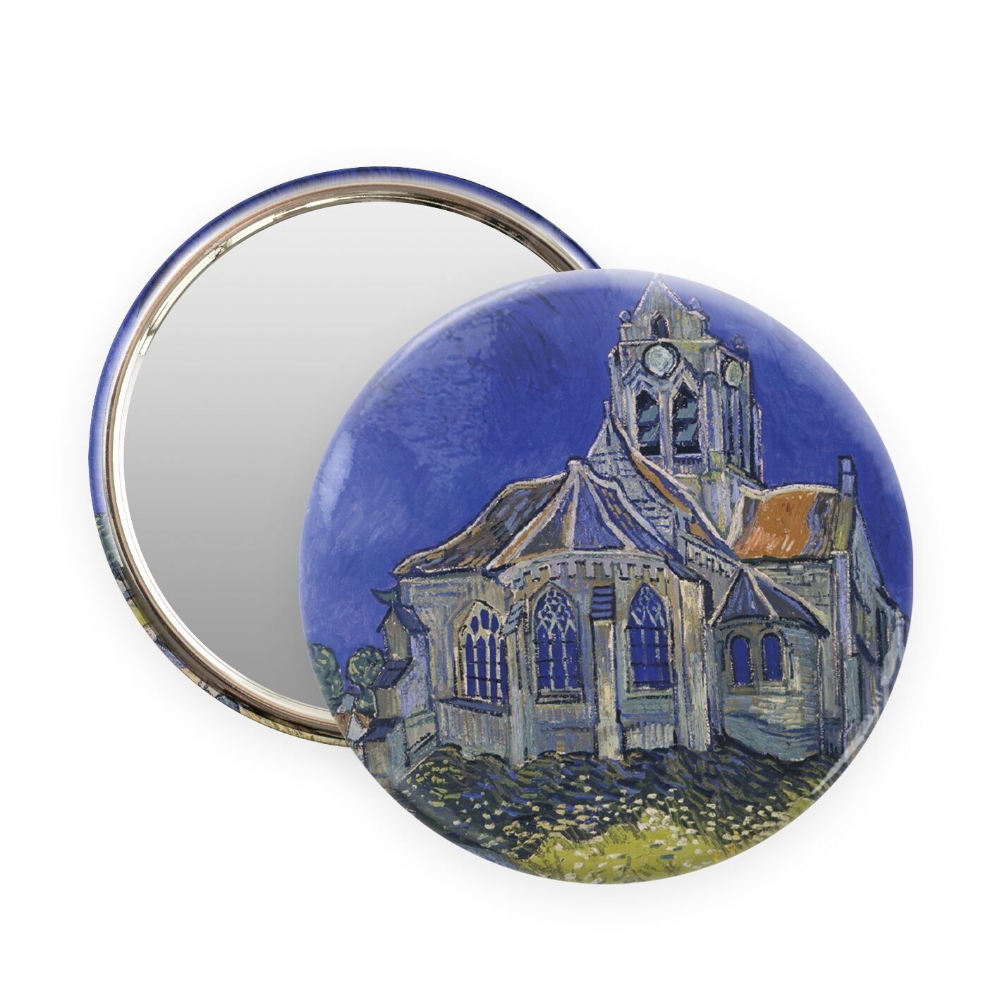 Pocket Mirror 80 mm - Vincent van Gogh - Church in Auvers