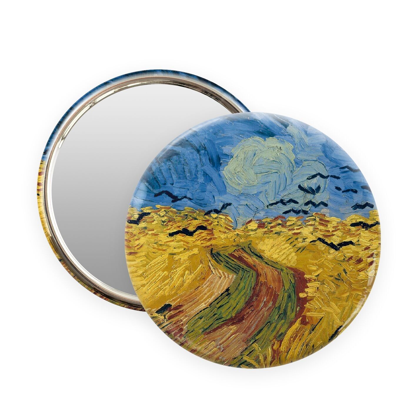 Pocket Mirror 80 mm - Vincent van Gogh - Wheatfield with Crows