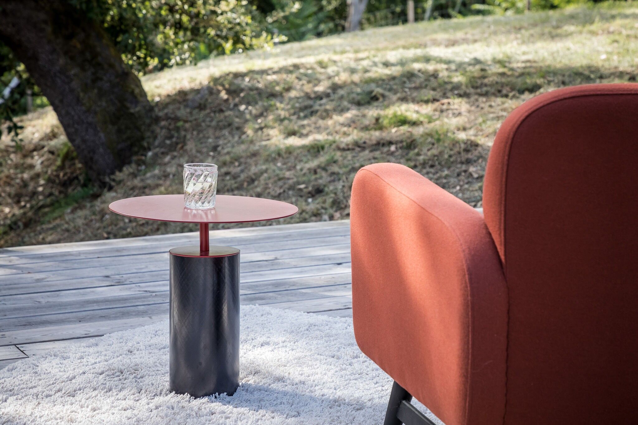 Red Quartz Jewelry Table