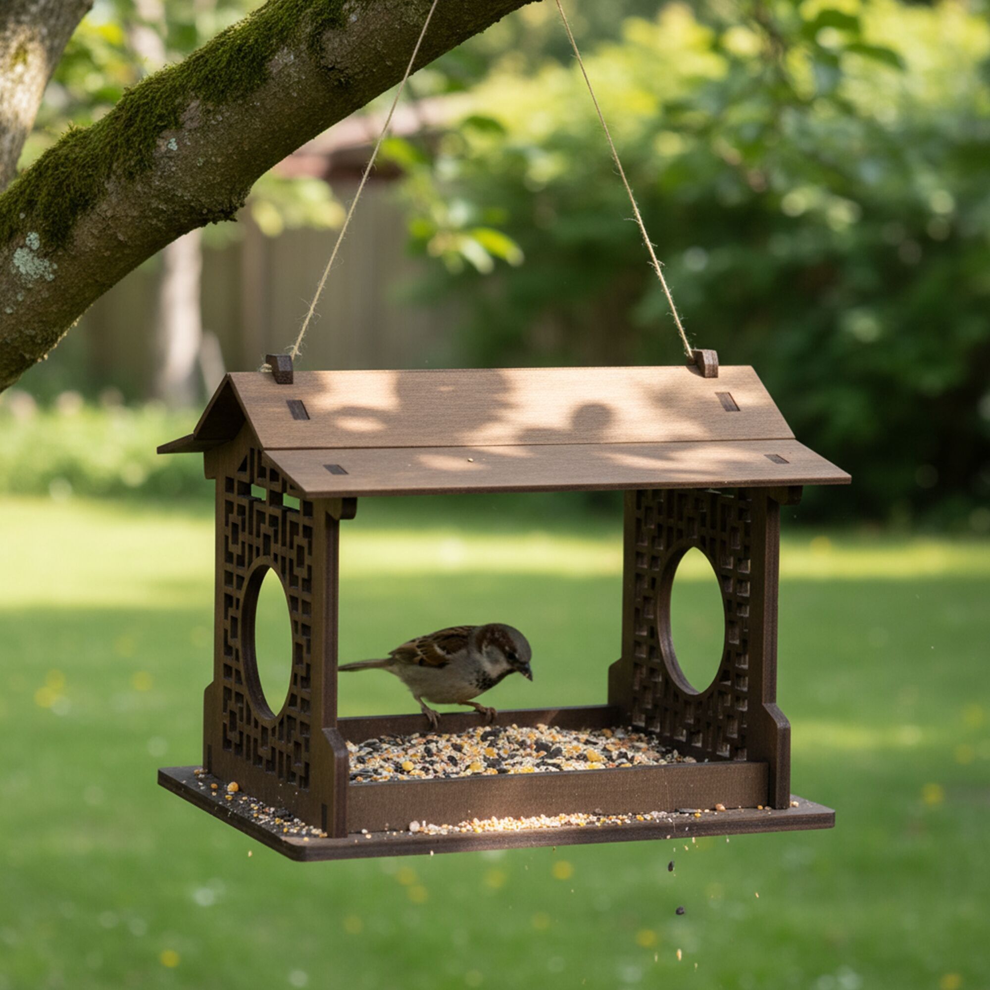 DIY Wooden Bird Feeder – Outdoor Hanging Birdhouse
