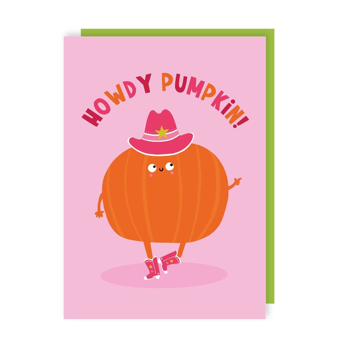 Howdy Pumpkin Halloween Card Pack of 6