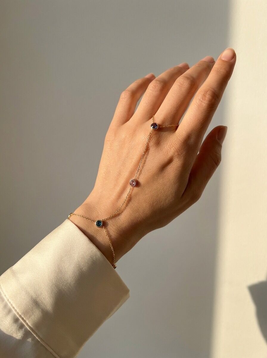 324AQ221 Edelstahl-Handkette