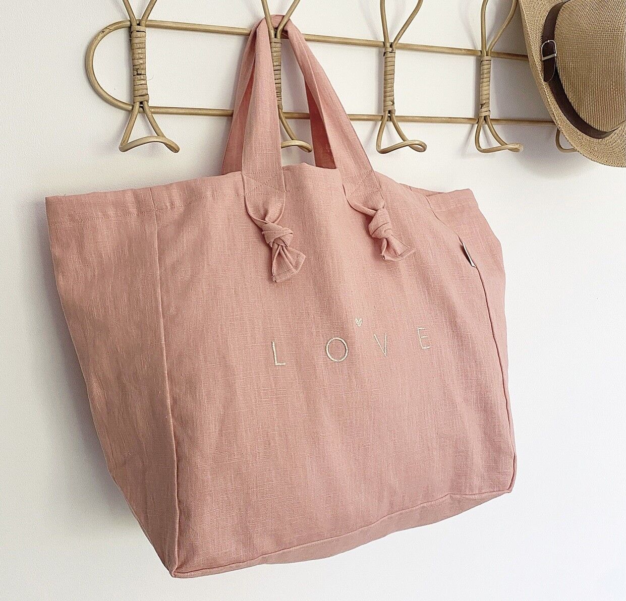 SALDI: Confezione da 2 borse tote - Rose e Gazelle - LOVE