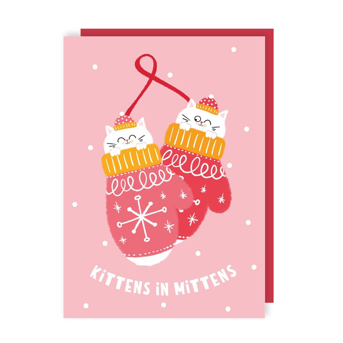 Kittens In Mittens Christmas Card Pack of 6