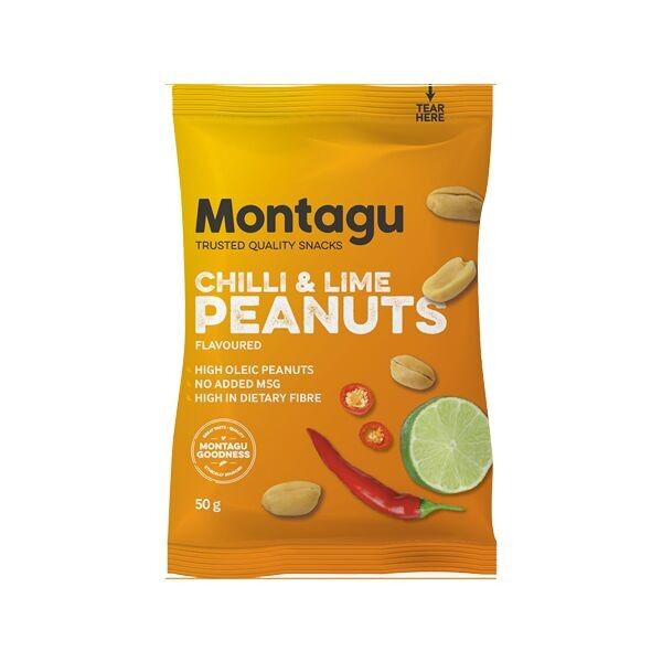 Montagu: Roasted Peanuts Chilli & Lime Flavoured 50g x 10