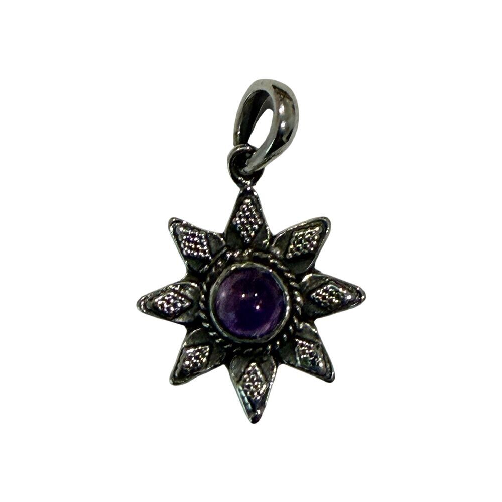 Colgante bañado en plata (sin cadena) (#04), 1.5x1.5cm
