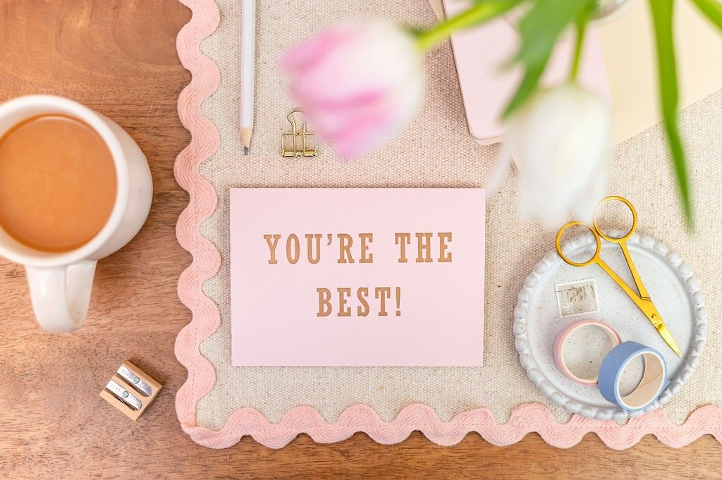 Letterpress Appreciation You're The Best Card