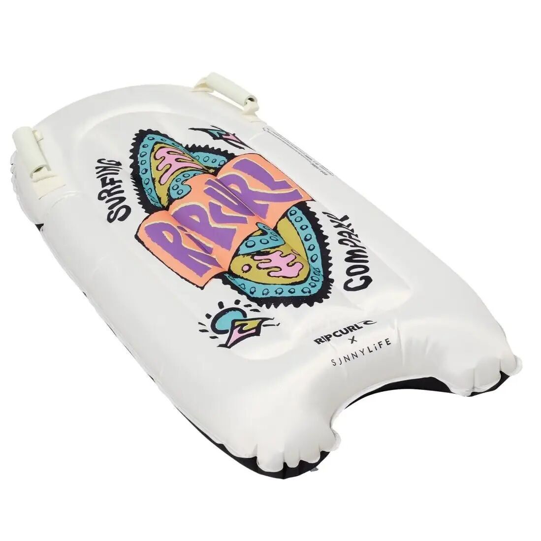 Children's surf mat with protective cover and surf chalk