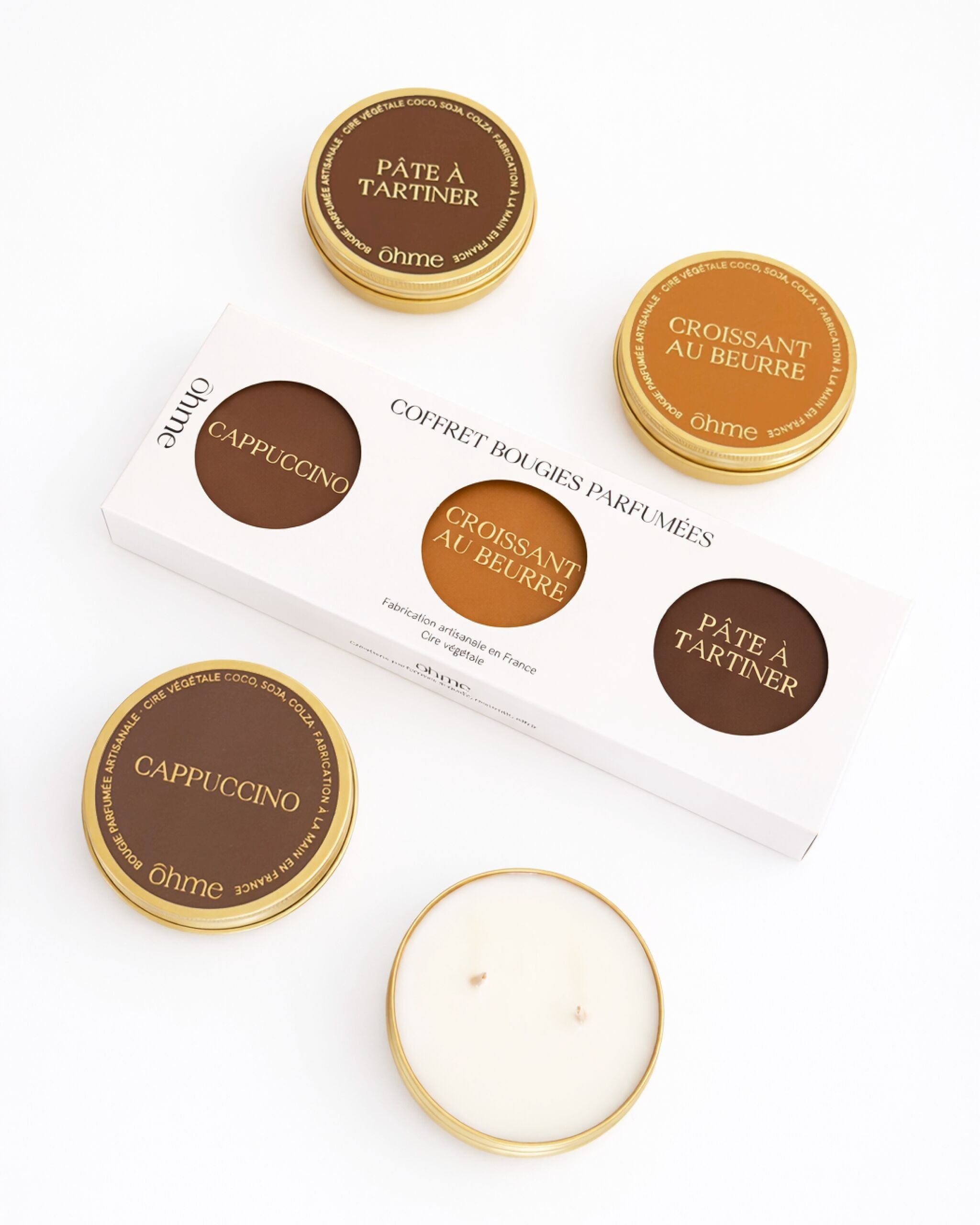 Gift set of 3 scented candles - Breakfast Collection