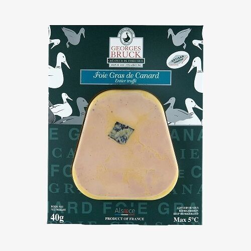 Foie gras de canard entier truffé "tranche individuelle" 40g