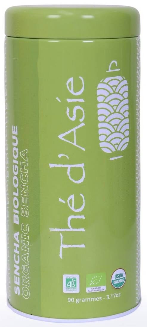 Thé vert bio de Chine - Sencha - Boîte Métal - vrac - 90g - BS090