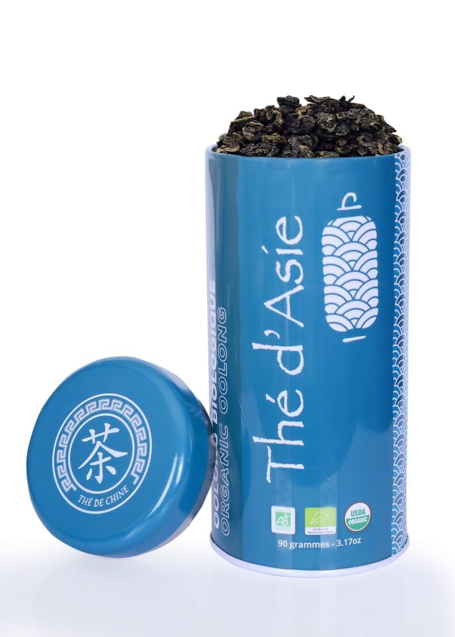Organic Chinese Blue Tea - Oolong - Metal Tin - Loose Leaf - 90g - BO090