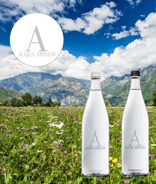 Armani Acqua 75 cl eau de source plate verre perdu  PROMO 6 achetées = 6 offertes !!