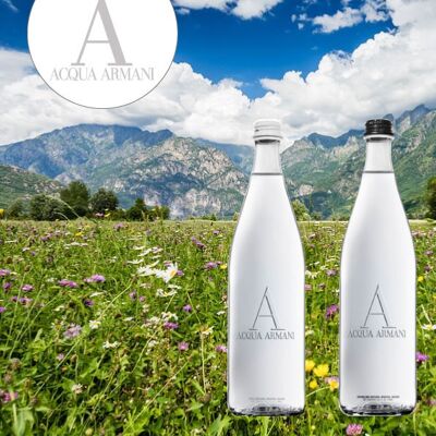 Armani Acqua 75 cl still spring water glass lost PROMO 6 bought = 6 offered !!