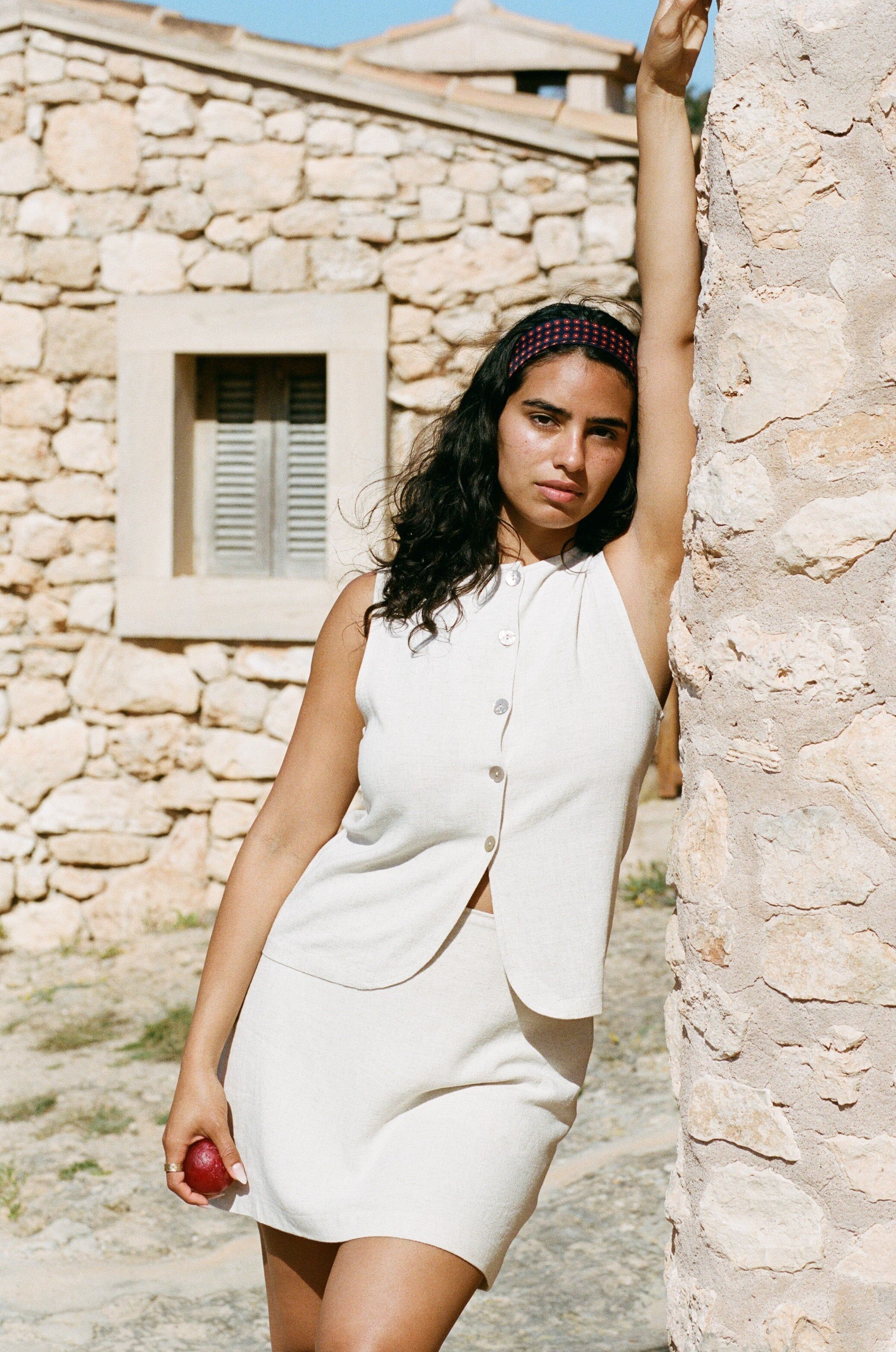 Linen skirt - Beige