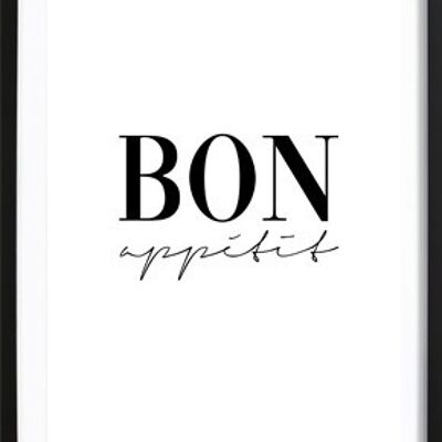 Affiche de texte de bon appétit