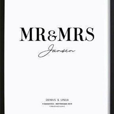 Mr and Mrs Gepersonaliseerde Poster_3