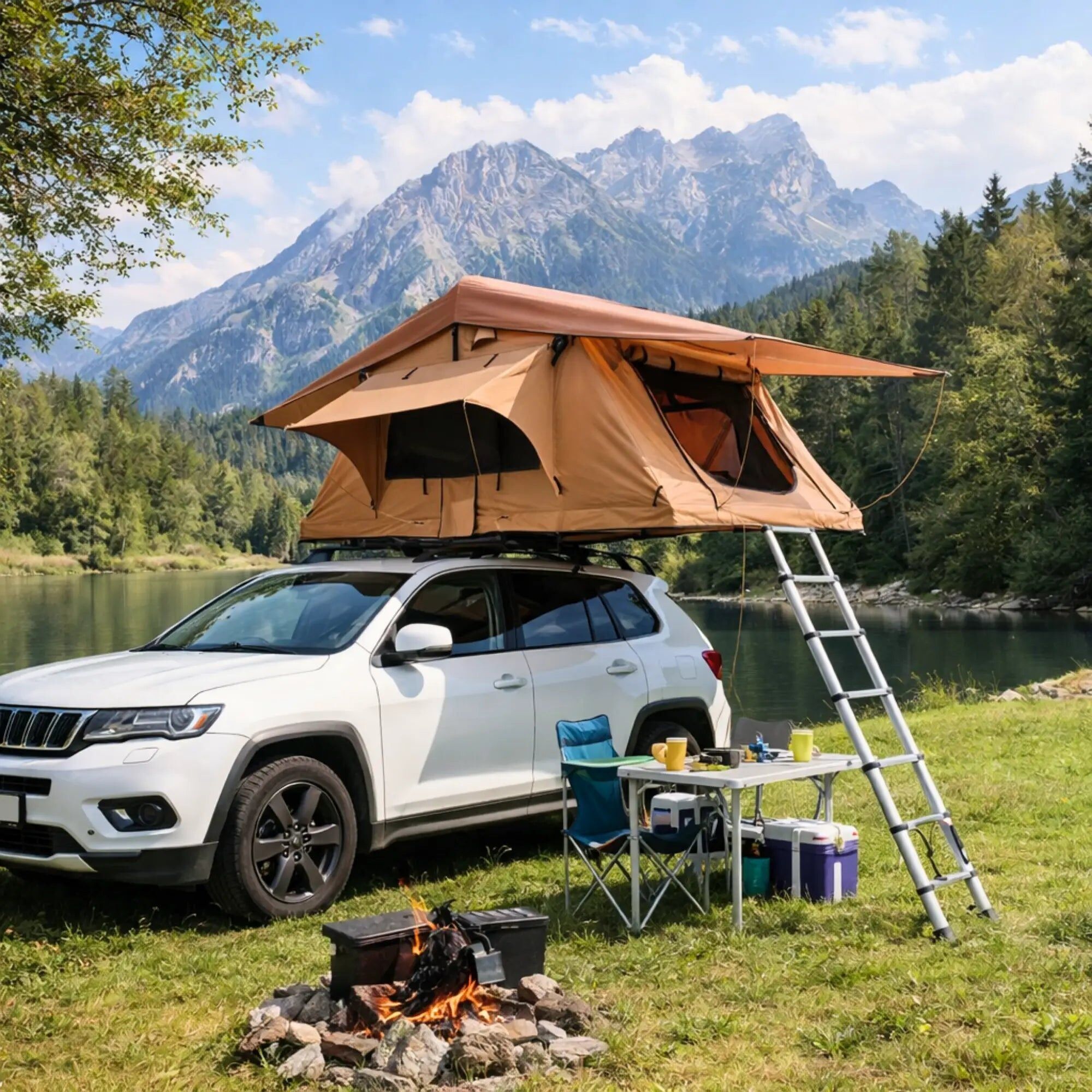 2-3 person soft rooftop tent 140cm