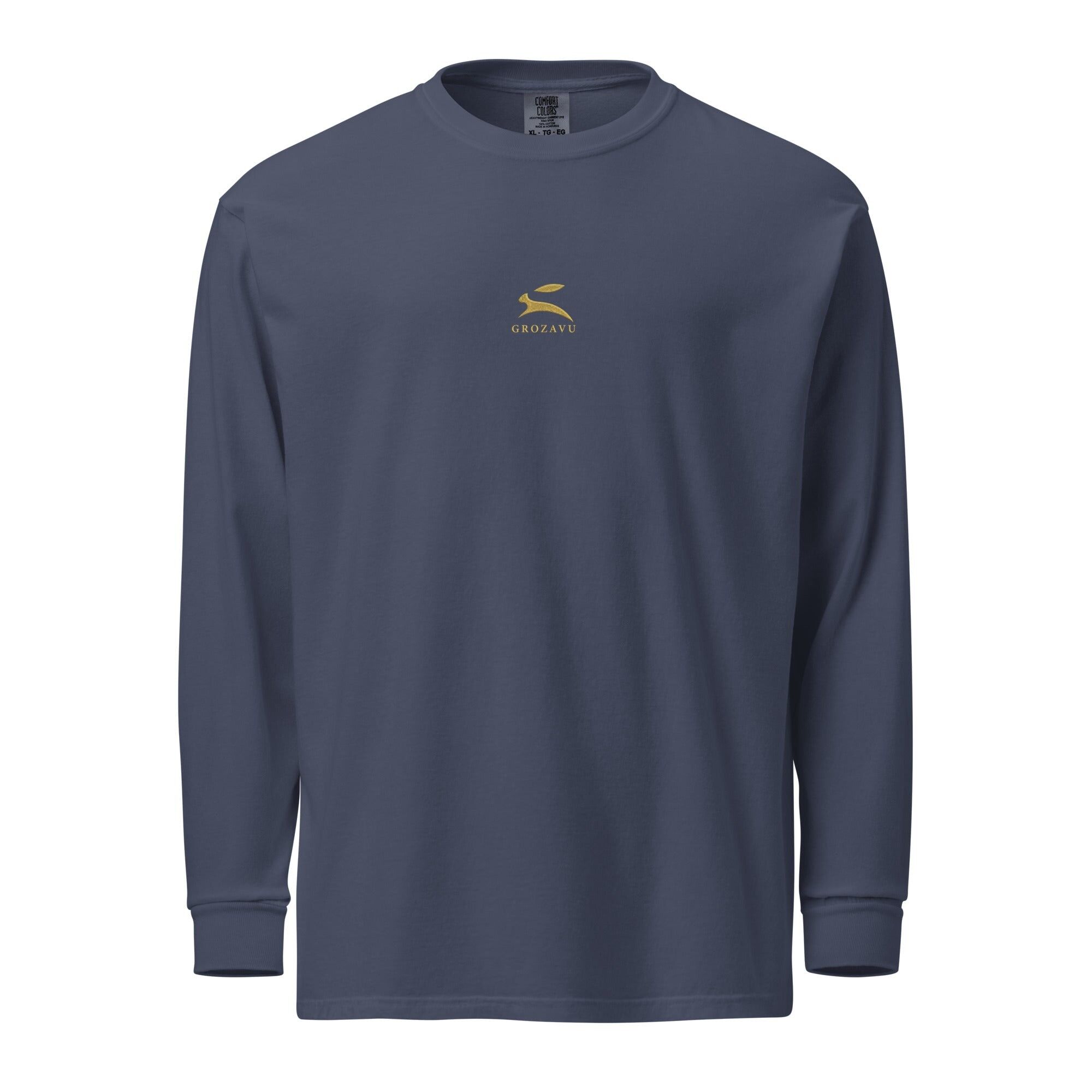 Chemise à manches longues en tissu épais teint en pièce
