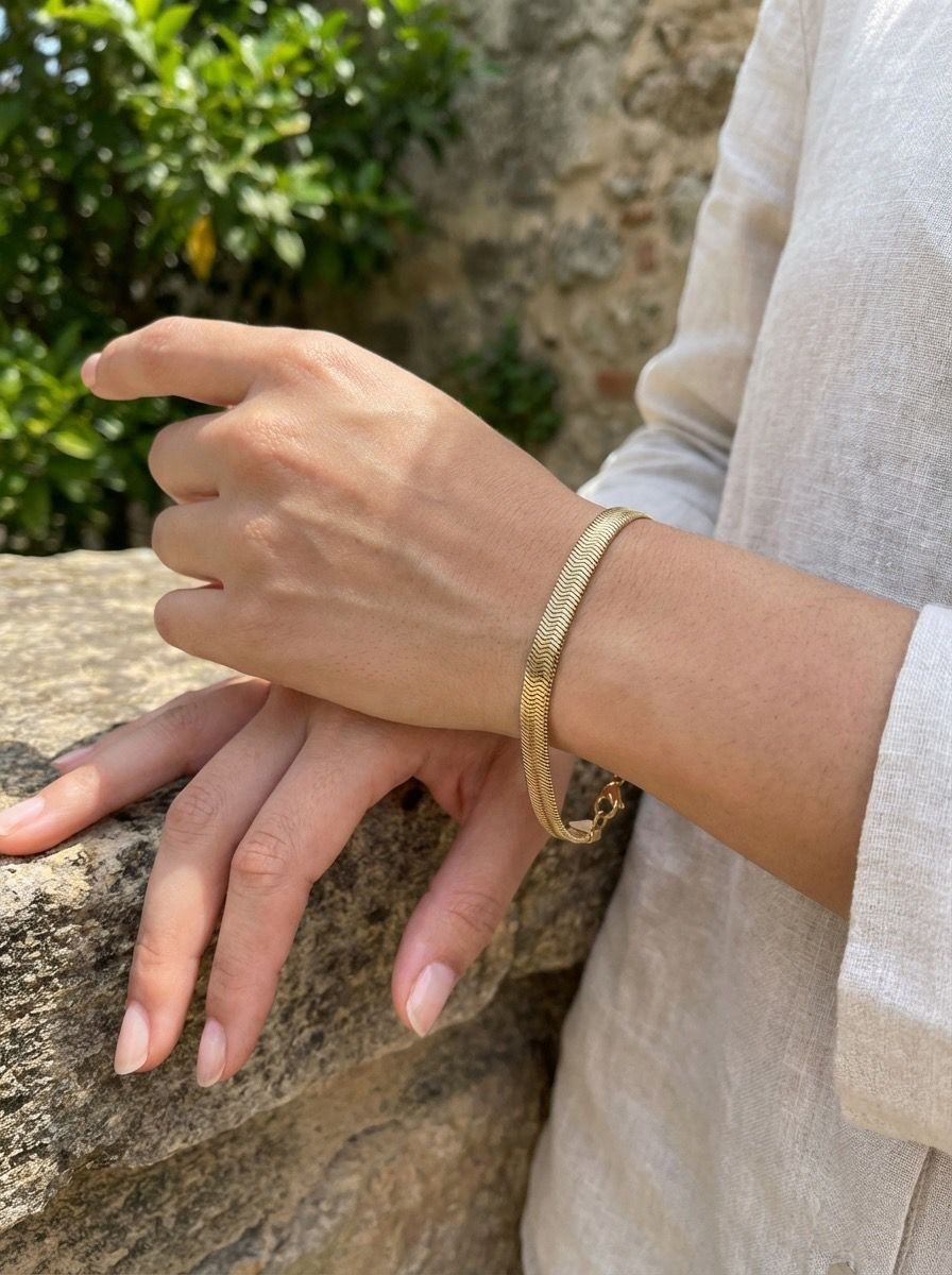 Bracelet Chaîne Or Rose 18kt (750/1000) - Modèle Forcé - Longueur 19 Cm - Poids 2,40 G - Neuf Avec étiquettes
