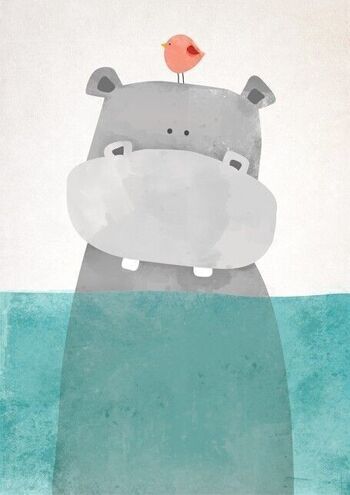 Affiche hippopotame_3 2