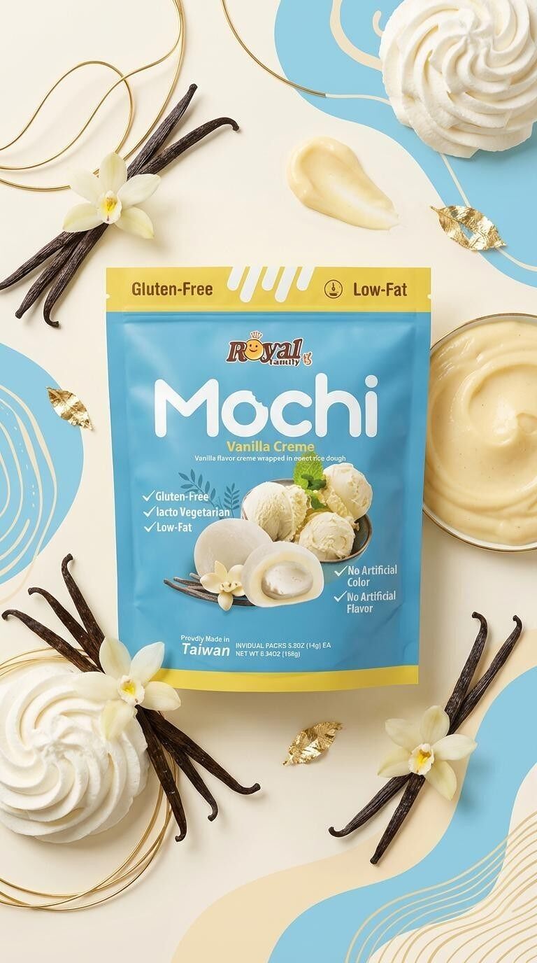 Mochi Cream Vanilla – Royal Family - 180g x 12