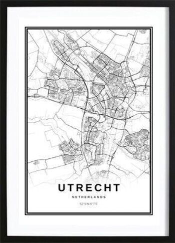 Affiche du plan de la ville d'Utrecht_1 1