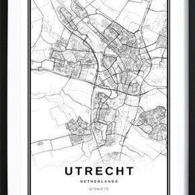Carte de la ville d'Utrecht Poster_2